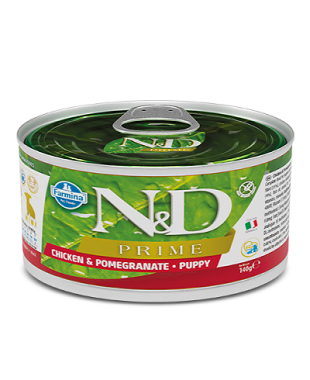 N&D - N&D Prime Tavuk ve Nar Mini Yavru Köpek Konservesi 6*140 Gr