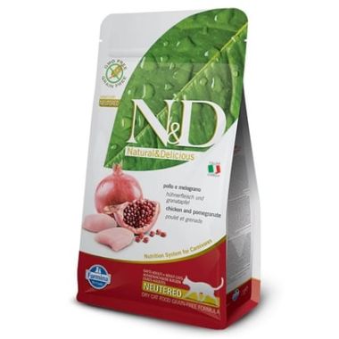 N&D - N&D Prime Tavuk ve Nar Tahılsız Kısırlaştırılmış Kedi Maması 5 Kg