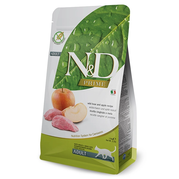 N&D - N&D Prime Yaban Domuzu ve Elma Tahılsız Kedi Maması 5 Kg