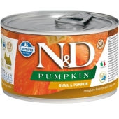 N&D Pumpkin Bıldırcın ve Balkabağı Mini Köpek Konservesi 6*140 Gr - Thumbnail
