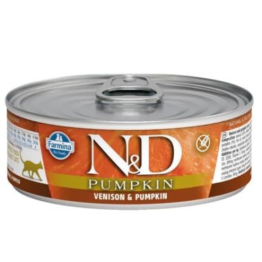 N&D - N&D Pumpkin Geyik ve Balkabağı Kedi Konservesi 70 Gr