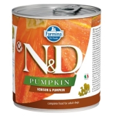 N&D Pumpkin Geyik ve Balkabağı Köpek Konservesi 6*285 Gr - Thumbnail