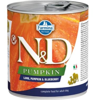 N&D - N&D Pumpkin Kuzu ve Yaban Mersini Köpek Konservesi 6*285 Gr