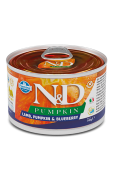 N&D Pumpkin Kuzu ve Yaban Mersini Mini Köpek Konservesi 6*140 Gr - Thumbnail