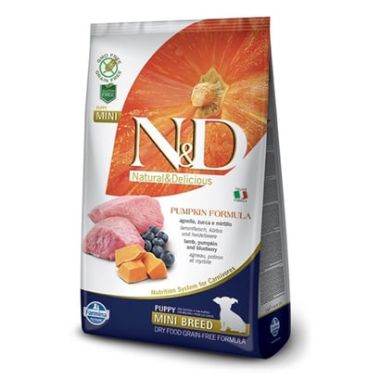 N&D - N&D Pumpkin Kuzu ve Yaban Mersini Puppy Mini Tahılsız Yavru Köpek Maması 800 Gr