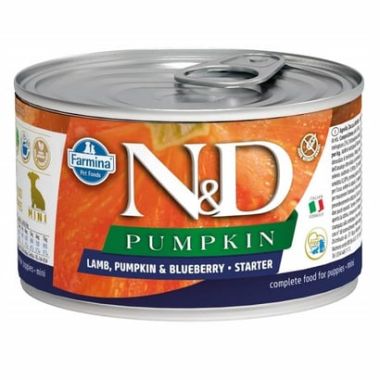 N&D - N&D Pumpkin Kuzu ve Yaban Mersini Starter Mini Köpek Konservesi 140 Gr