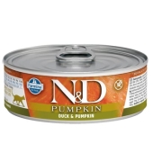 N&D Pumpkin Ördek ve Balkabağı Kedi Konservesi 70 Gr - Thumbnail