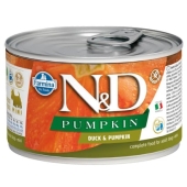 N&D Pumpkin Ördek ve Balkabağı Mini Köpek Konservesi 140 Gr - Thumbnail