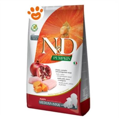 N&D - N&D Pumpkin Tavuk ve Nar Puppy Medium-Maxi Tahılsız Yavru Köpek Maması 12 Kg