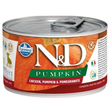 N&D - N&D Pumpkin Tavuk ve Nar Mini Köpek Konservesi 140 Gr