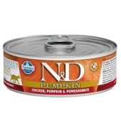 N&D Pumpkin Tavuk, Balkabağı ve Nar Kedi Konservesi 70 Gr - Thumbnail