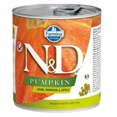 N&D - N&D Pumpkin Yaban Domuzu ve Elma Köpek Konservesi 285 Gr