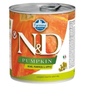 N&D Pumpkin Yaban Domuzu ve Elma Köpek Konservesi 6*285 Gr - Thumbnail