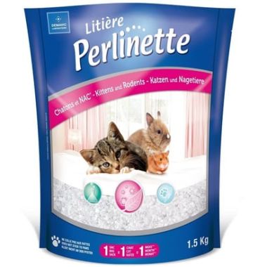 Litiere Perlinette - Perlinette Kitten & Rodent Yavru Kedi ve Kemirgenler İçin Mikro Kristal Kum 1,5 Kg