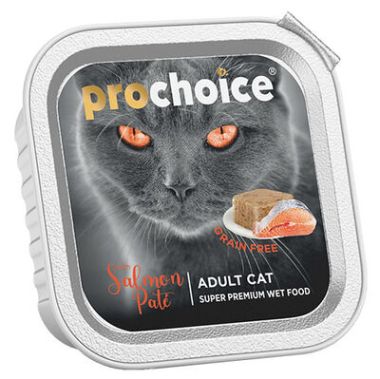 Prochoice - Prochoice Yetişkin Kediler için Somon Balıklı Ezme Yaş Mama 100 Gr