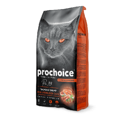 Prochoice - Prochoice Pro33 Somonlu ve Karidesli Kısırlaştırılmış Kedi Maması 15 Kg