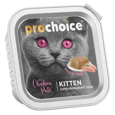 Prochoice - Prochoice Yavru Kediler için Tavuklu Ezme Yaş Mama 16*100 Gr