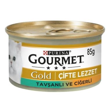 Purina - ProPlan Gourmet Gold Çifte Lezzet Tavşanlı ve Ciğerli Kedi Konservesi 85 Gr