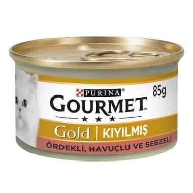 Purina - Proplan Gourmet Gold Kıyılmış Ördek Havuç Ve Sebzeli Kedi Konservesi 24*85 Gr