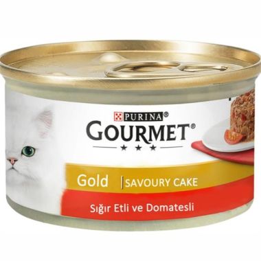 Purina - ProPlan Gourmet Gold Savoury Cake Sığır Etli ve Domatesli Kedi Konservesi 85 Gr