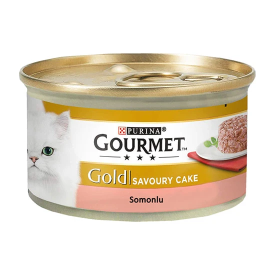 ProPlan Gourmet Gold Savoury Cake Somonlu Kedi Konservesi 85 Gr - Thumbnail