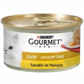 ProPlan Gourmet Gold Savoury Cake Tavuklu ve Havuçlu Kedi Konservesi 85 Gr - Thumbnail