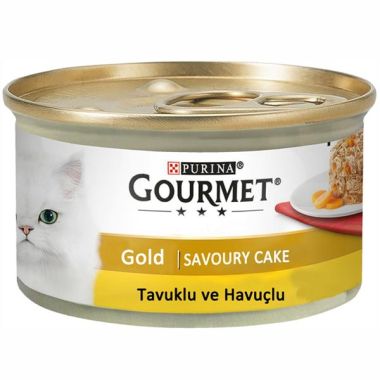 Purina - ProPlan Gourmet Gold Savoury Cake Tavuklu ve Havuçlu Kedi Konservesi 85 Gr