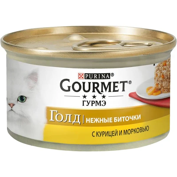 ProPlan Gourmet Gold Savoury Cake Tavuklu ve Havuçlu Kedi Konservesi 12*85 Gr - Thumbnail