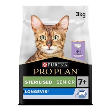 Purina - Proplan Kısırlaştırılmış Hindili +7 Yaşlı Kedi Maması 3 Kg