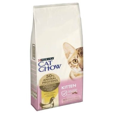 Purina Cat Chow - Purina Cat Chow Tavuklu Yavru Kedi Maması 15 Kg