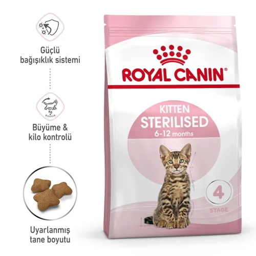 Royal Canin Kitten Sterilised Kısır Yavru Kedi Maması 2 Kg - Thumbnail