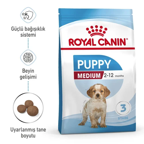 Royal Canin Medium Puppy Orta Irk Kuru Köpek Maması 4 Kg - Thumbnail