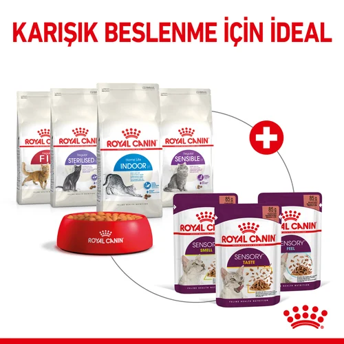 Royal Canin Sensory Feel Etli ve Balıklı Soslu Kedi Pouch Yaş Mama 85 Gr - Thumbnail