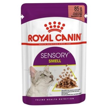 Royal Canin - Royal Canin Sensory Smell Etli ve Balıklı Soslu Kedi Pouch Yaş Mama 12*85 Gr
